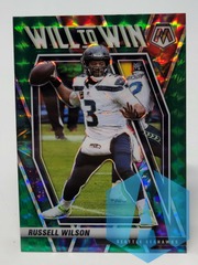 2021 Panini Mosaic Russell Wilson #WW-5 Will To Win Green